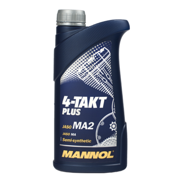 Моторное масло для четырехтактных двигателей MANNOL 4 Takt Plus полусинтетическое (1л)